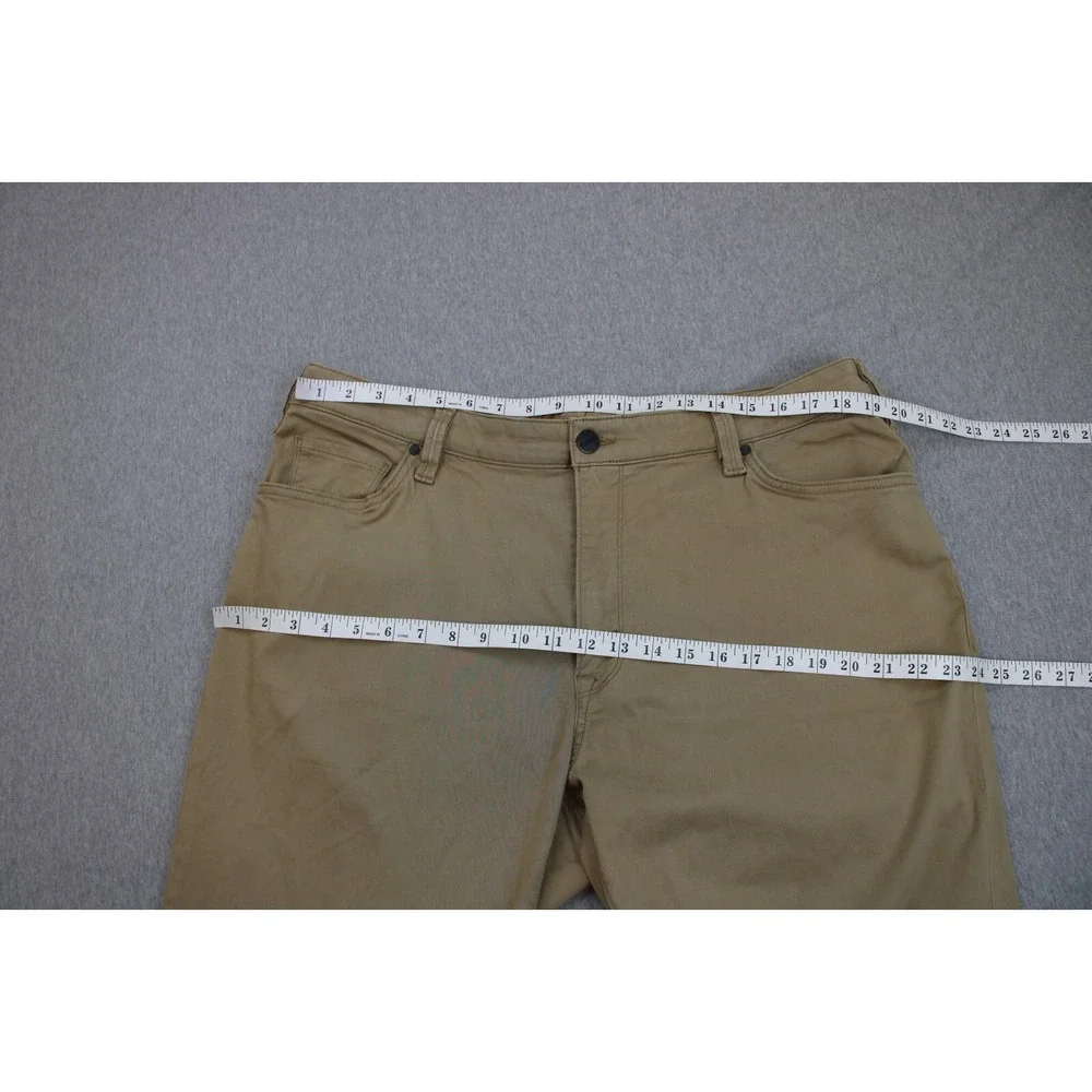 34 Heritage Pants Mens 40 X 30 Beige Denim Stretch Pockets Straight Leg